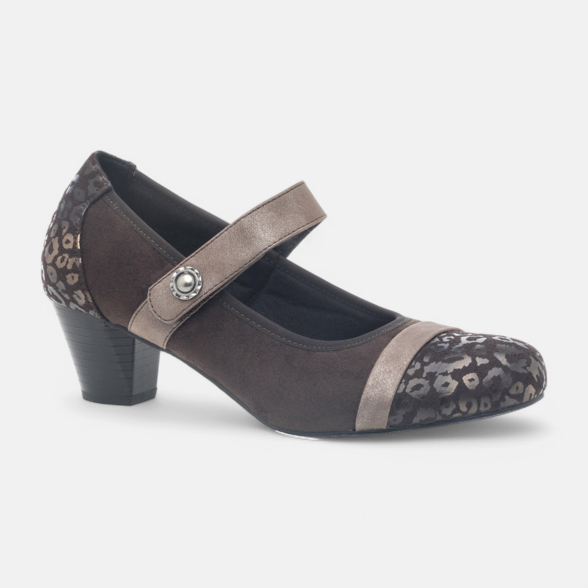 Escarpins pieds sensibles à talon Femme marron