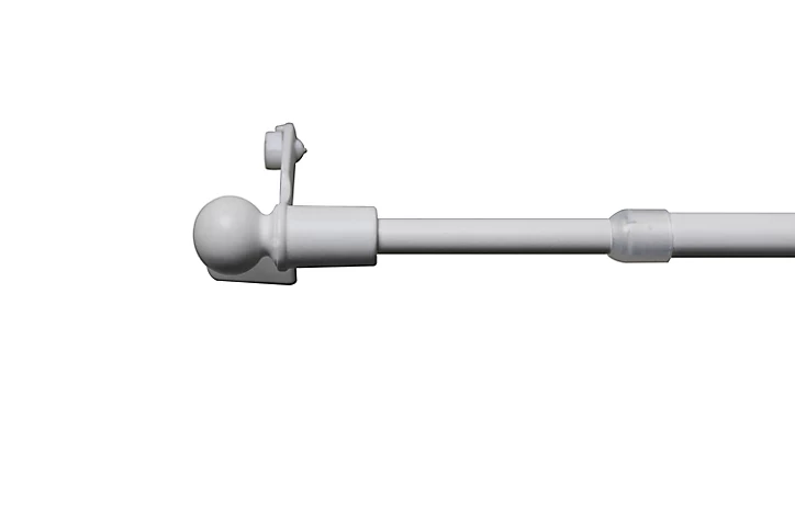 Kit barre de rideau GoodHome avec support 50/80 Blanc mat Konera