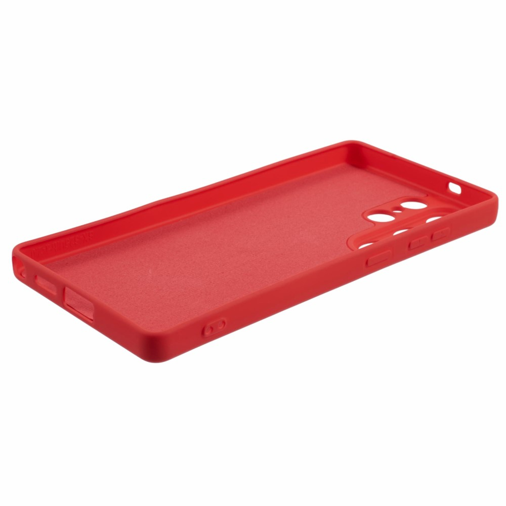 Samsung Galaxy S25 Ultra Gummi Case Hülle mit Kameraschutz - Rot (Matt)