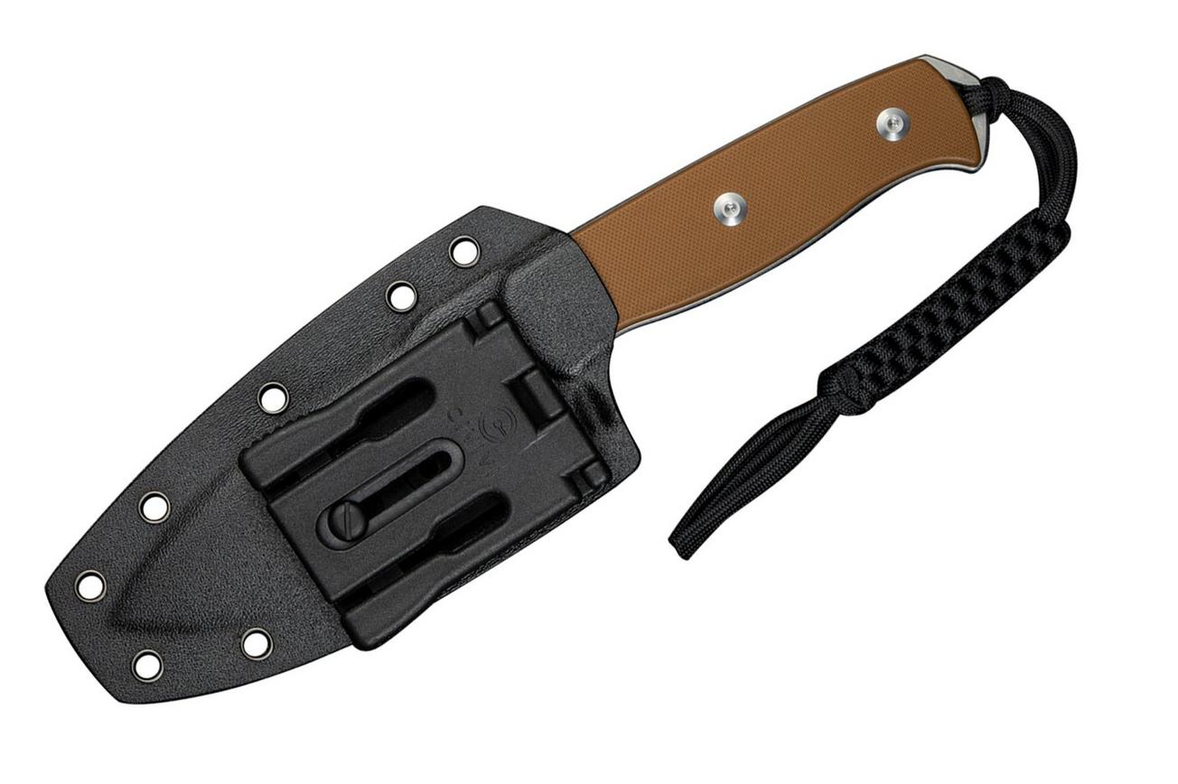 SENCUT Toxodon S24036-3 Stonewashed Brown G10, vaststaand mes