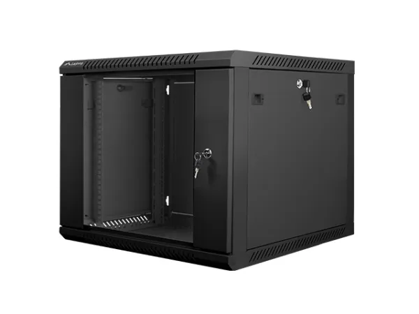 Lanberg - Rack kabinet - vægmonterbar - sort, RAL 9004 - 9U - 19
