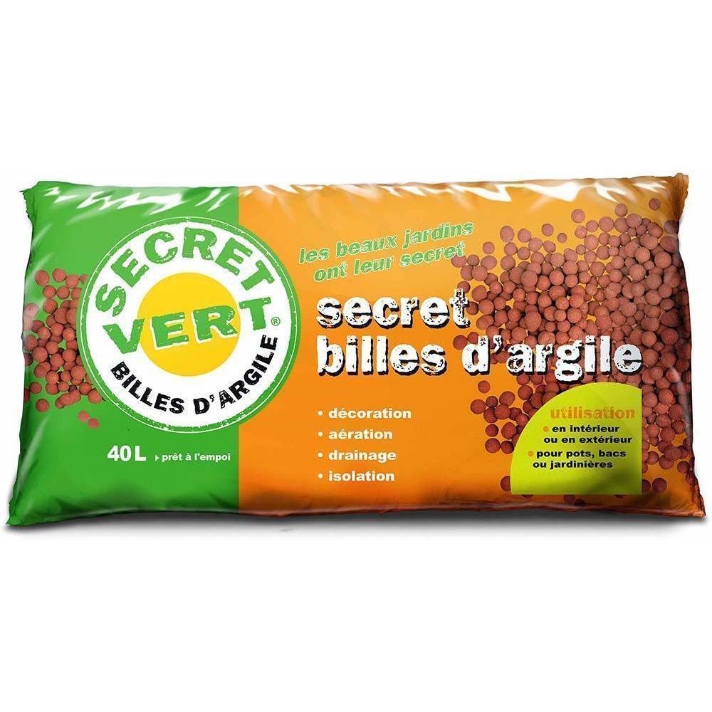 Billes d'argile intérieur extérieur - Lot de 10 sacs de 40 litres