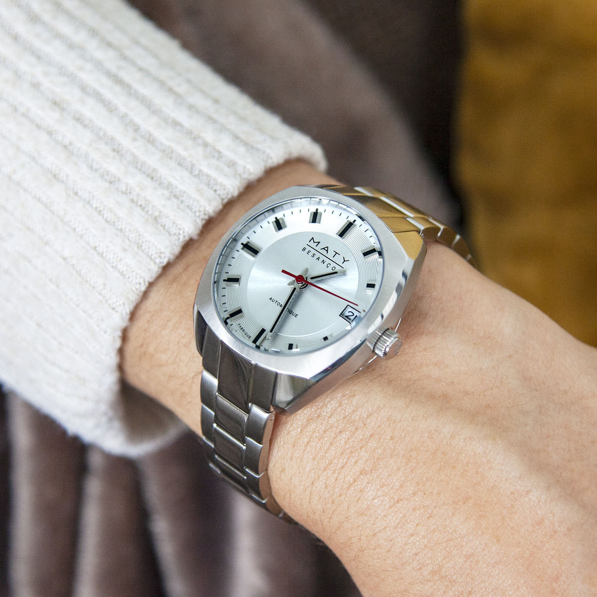 Montre mixte automatique acier bracelet acier