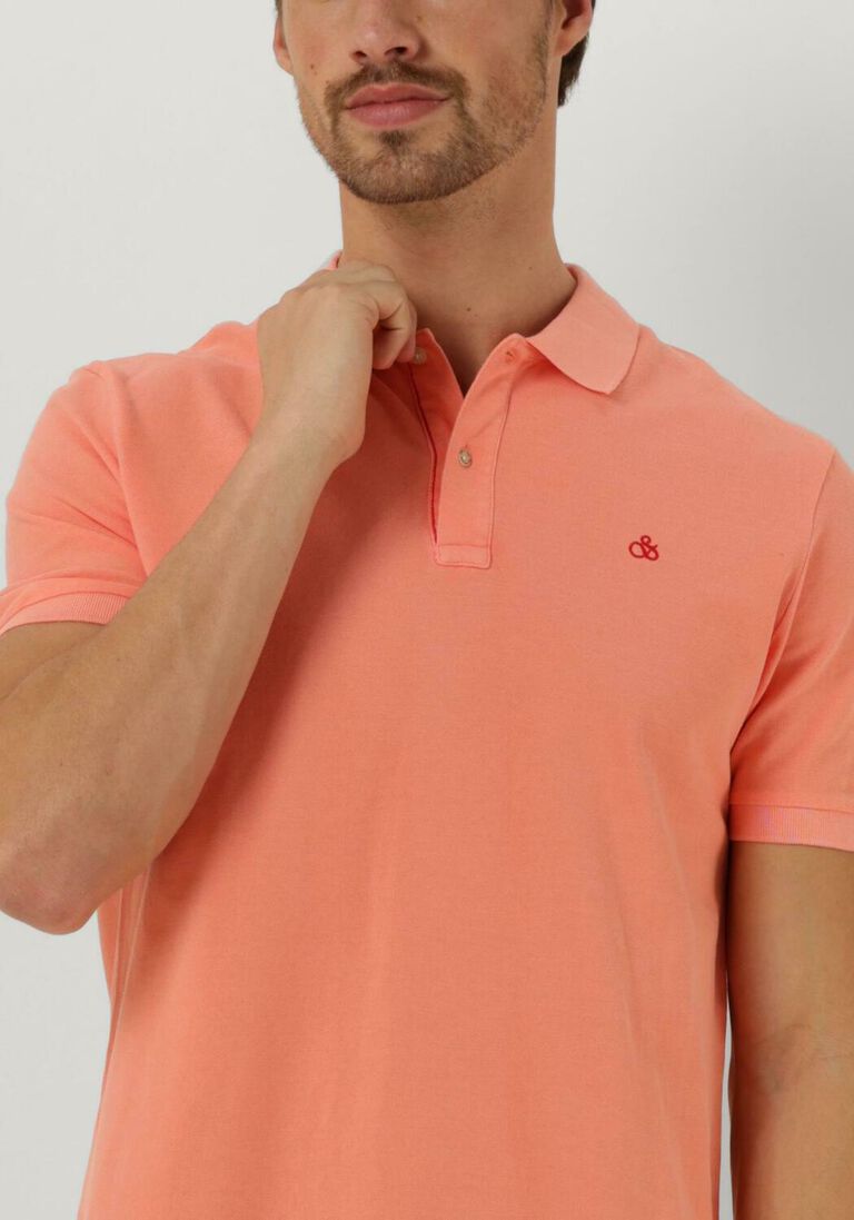 SCOTCH & SODA perzik scotch & soda polo garment dyed organic cotton pique polo