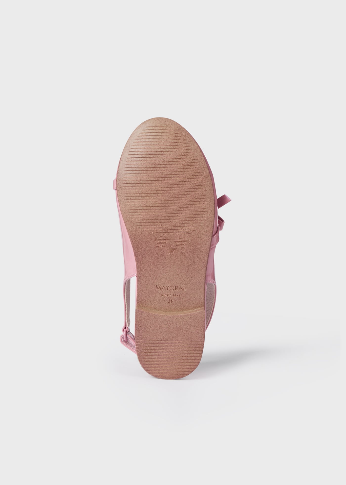 Sapatilha bailarina sem calcanhar com fecho de velcro para meninas