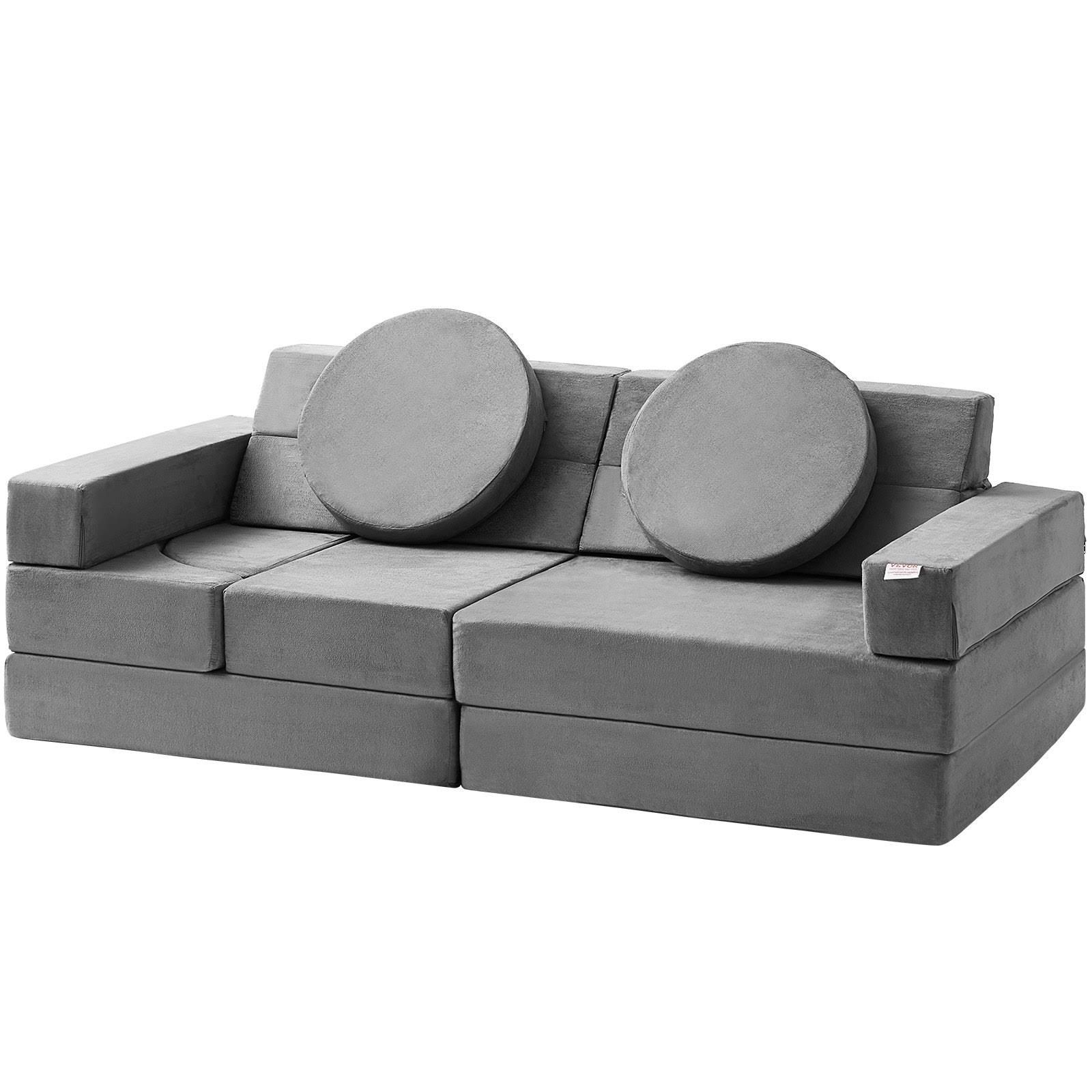 VEVOR Spielsofa Kindersofa 15 in 1 Kindersofa aus Schaumstoff Matratze