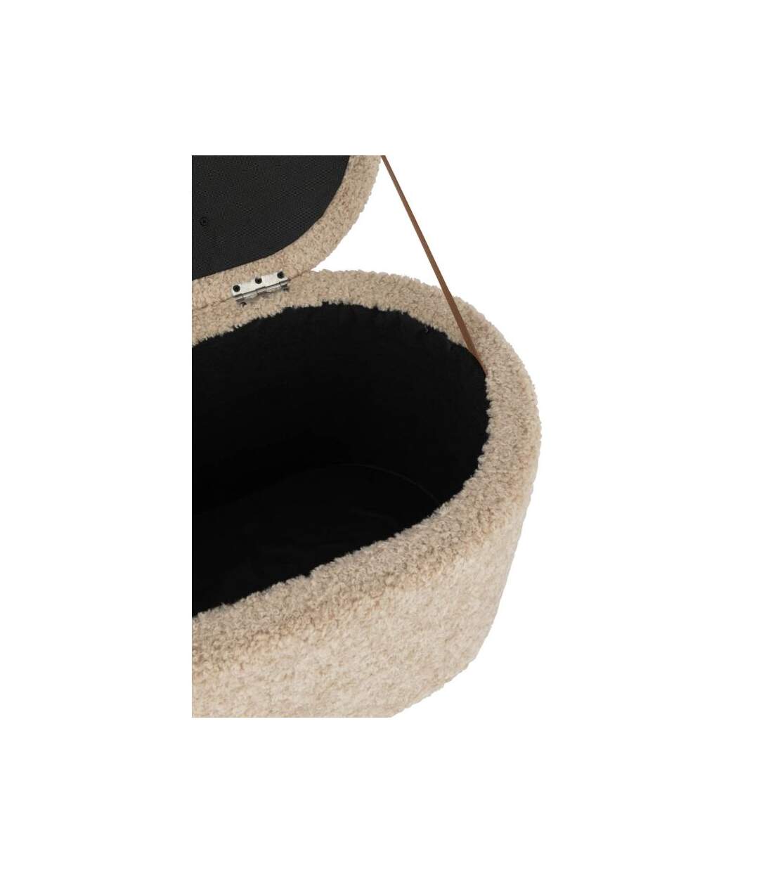 Paris Prix - Pouf & Coffre De Rangement teddy 80cm Beige