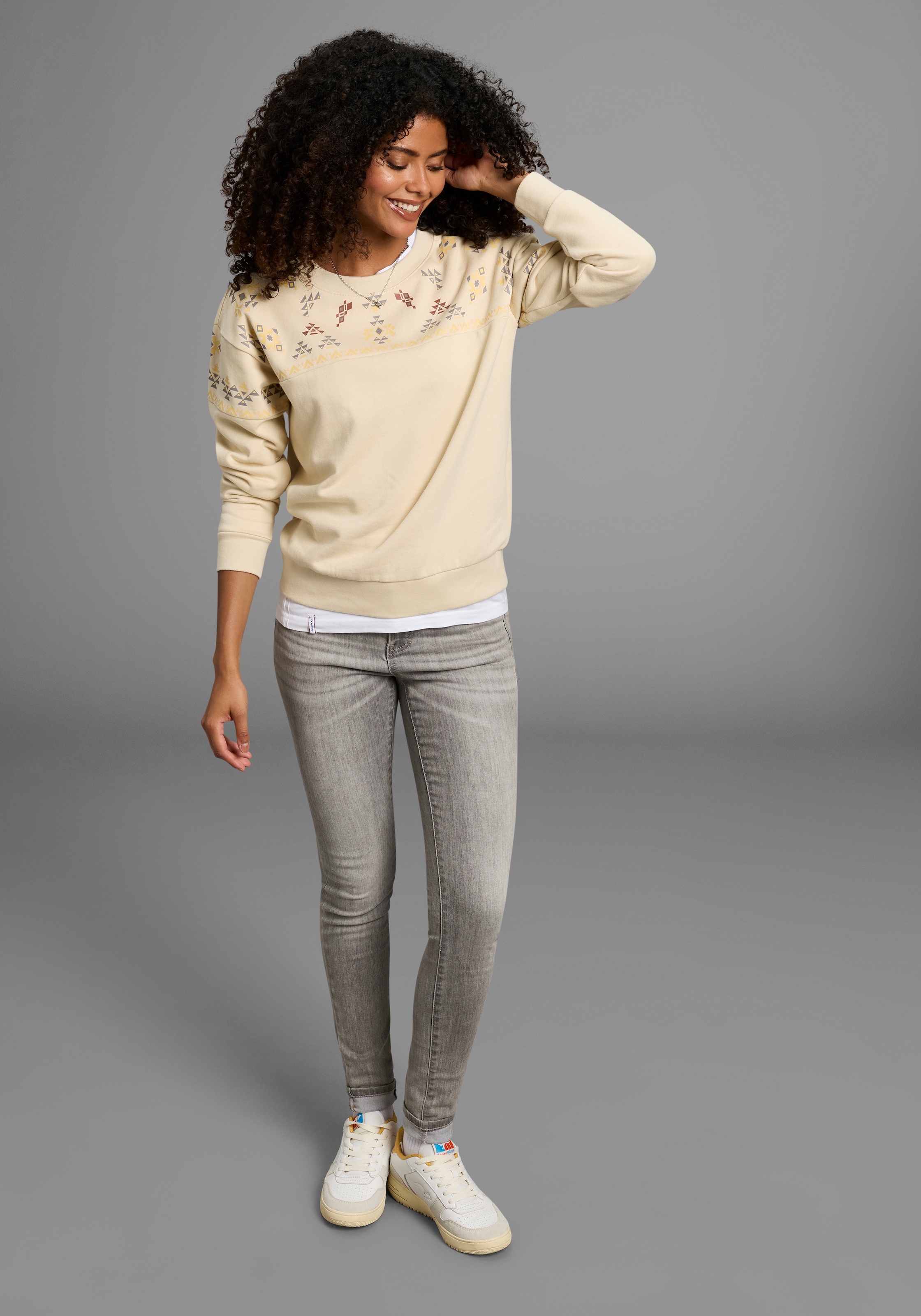 KangaROOS Sweatshirt , mit Norweger-Print