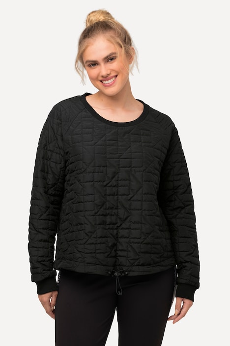 Sweatshirt, Steppmuster, Saumband, Rundhals, Langarm