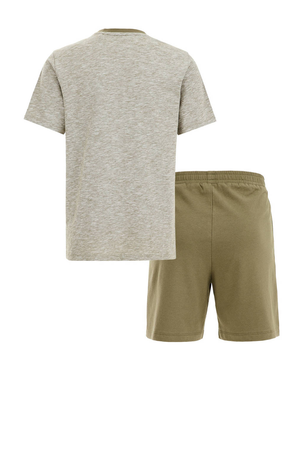 WE Fashion gestreepte shortama kaki