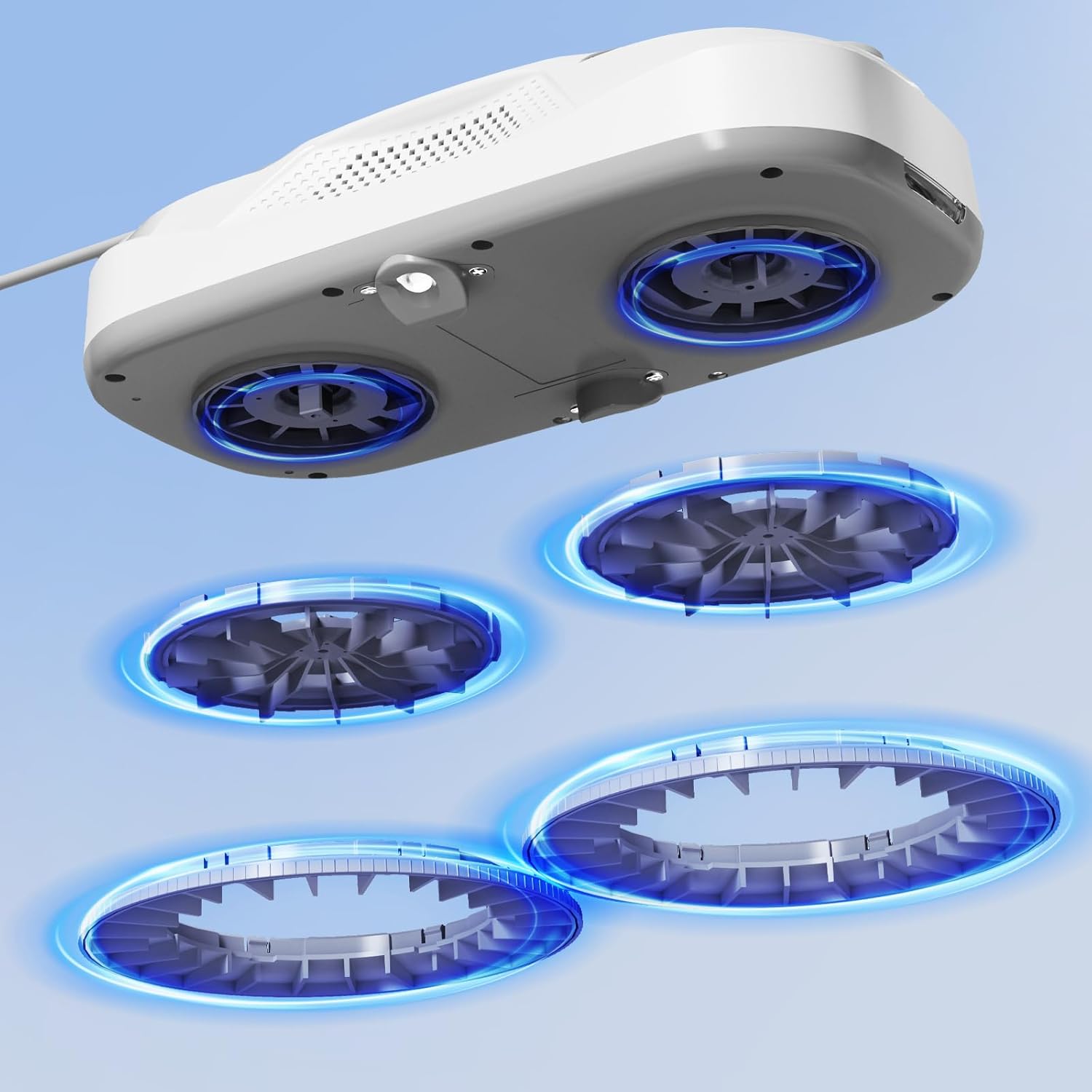 Tosima fensterputzroboter mit bidirektionalem ultraschall-zerstäubungs-wasserstrahl und 85ml-wassertank fensterroboter mit starker saugkraft für gründliche Reinigung Fenster aktualisierte Version 2026