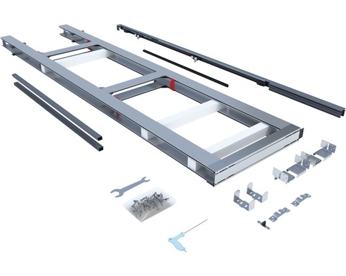 Knauf Pocket Kit schuifdeursysteem voorgemonteerd voor CW 75/ FWD125 (vooraf ingesteld voor deurblad 98,5 x 211 cm)