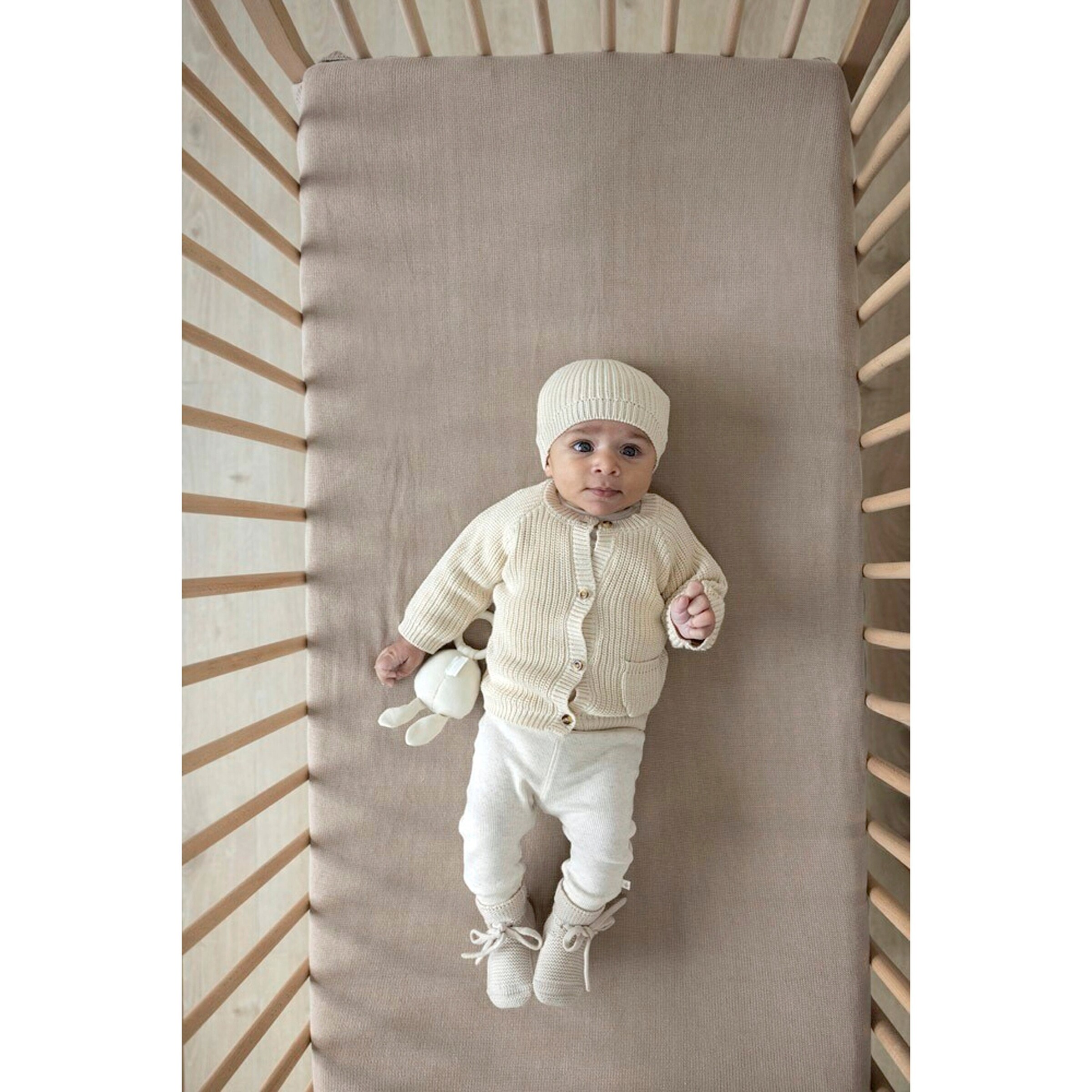 Feetje Jogginghose Rippqualität beige