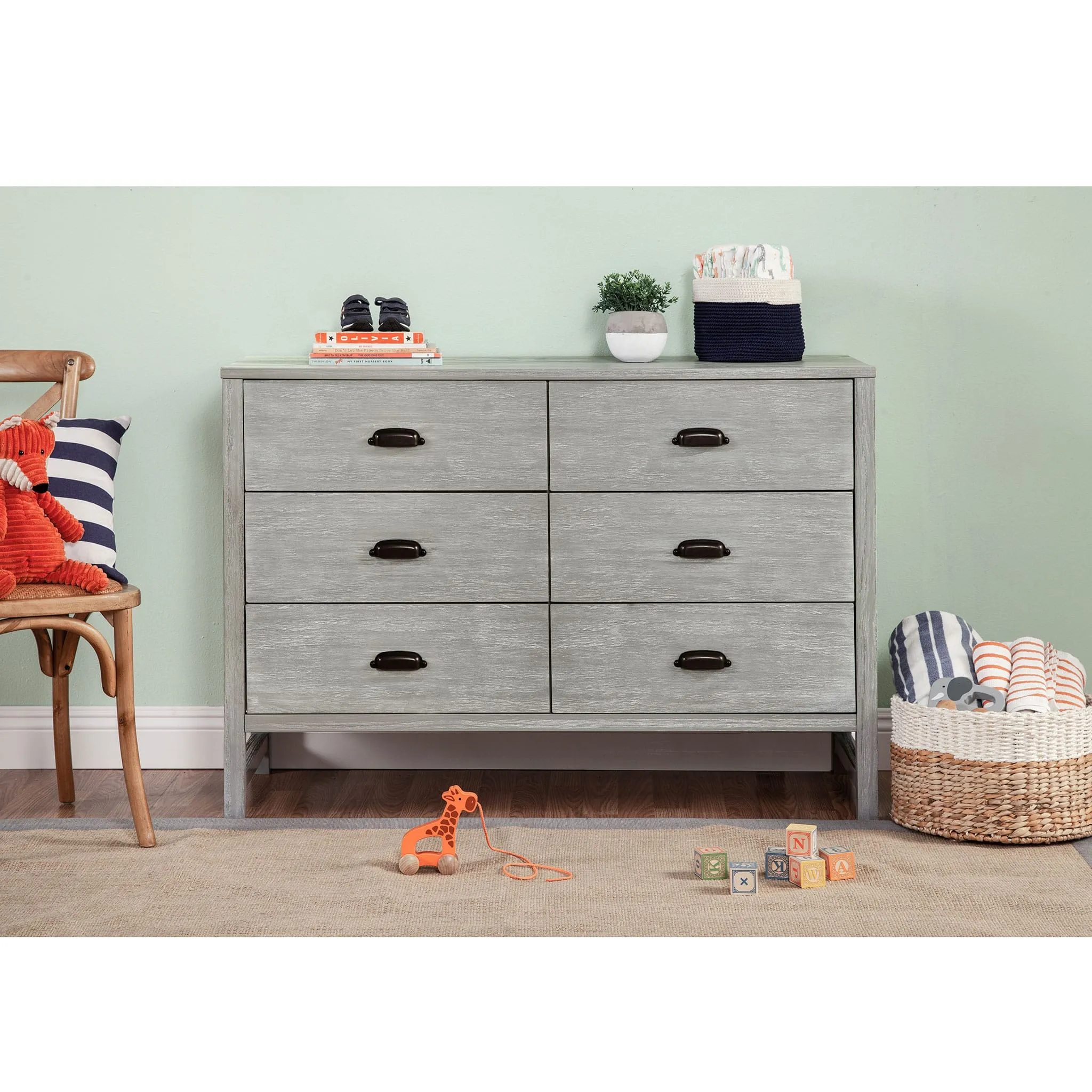 DaVinci Bureau 6 Tiroirs Fairway - Cottage Gris