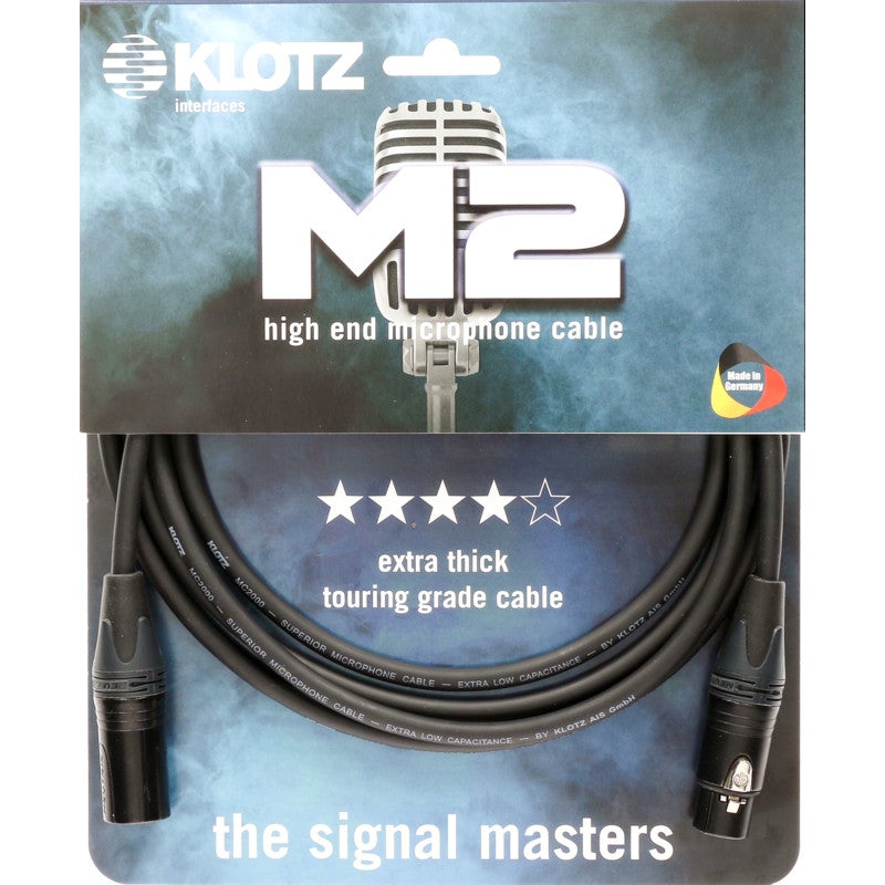 Klotz M2 M2FM10030 microfoonkabel Neutrik 3p XLR 0.3m