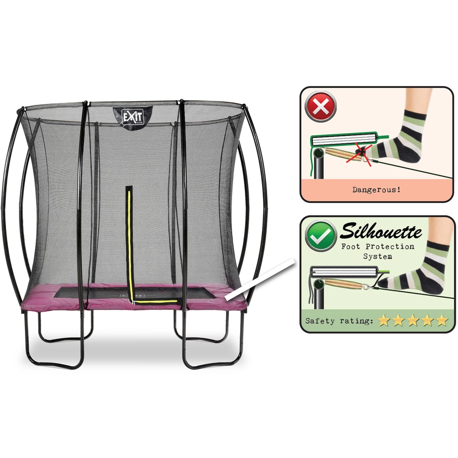 EXIT Silhouette Trampolin 153 x 214 cm, rosa