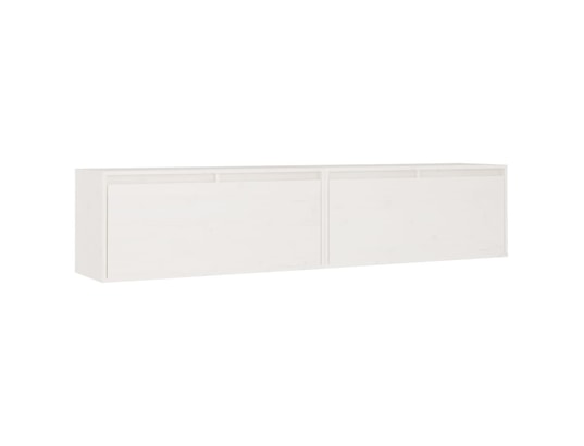 VIDAXL - Etagère Armoires murales 2 pcs blanc 80x30x35 cm bois de pin massif