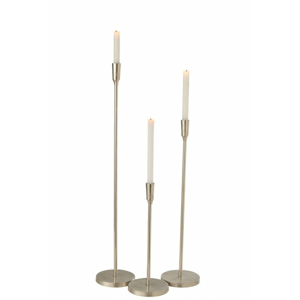 Chandelier en métal argent 15x15x41cm