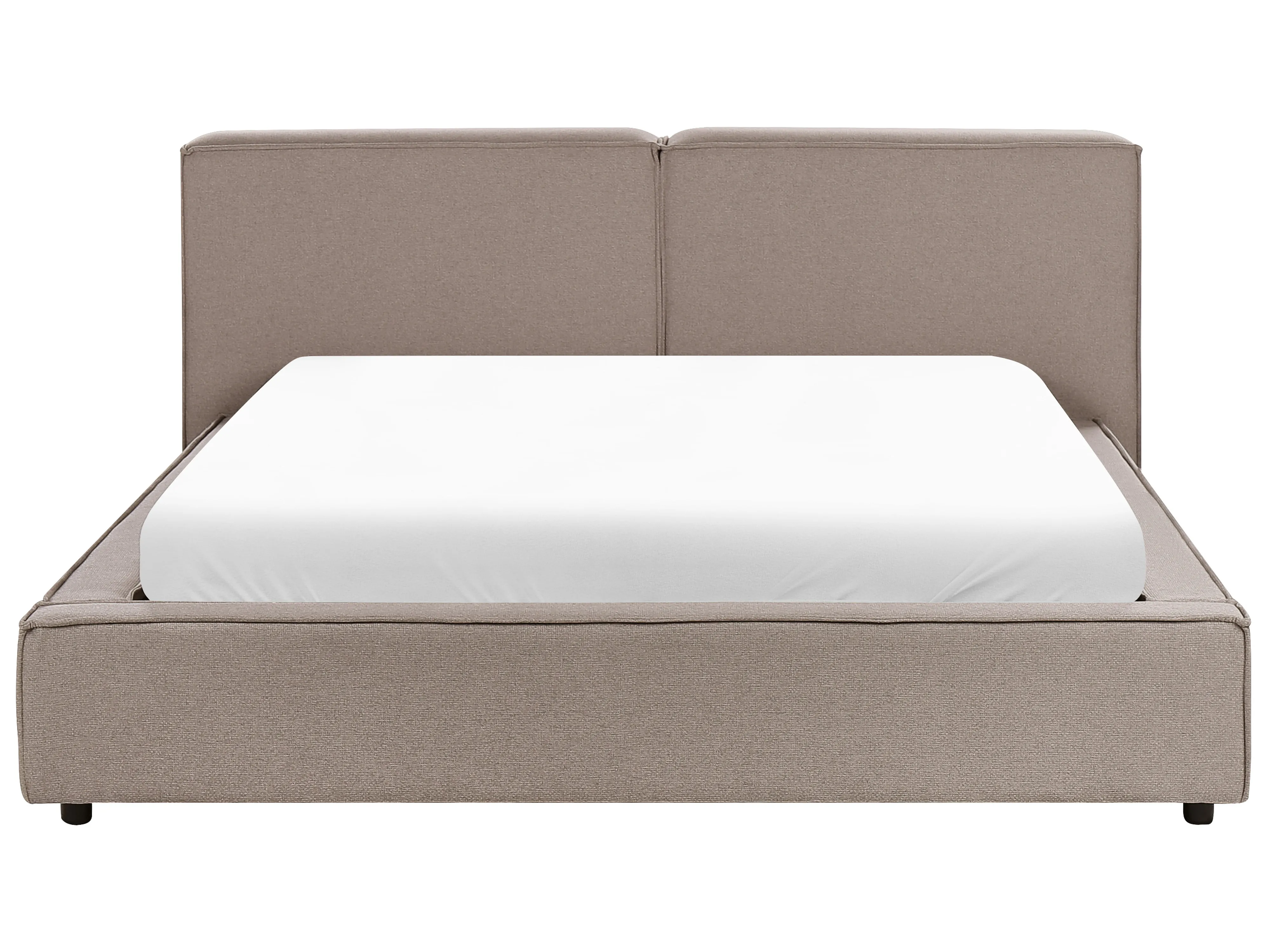Bed Stof LINARDS 160 x 200 cm Lichtbruin
