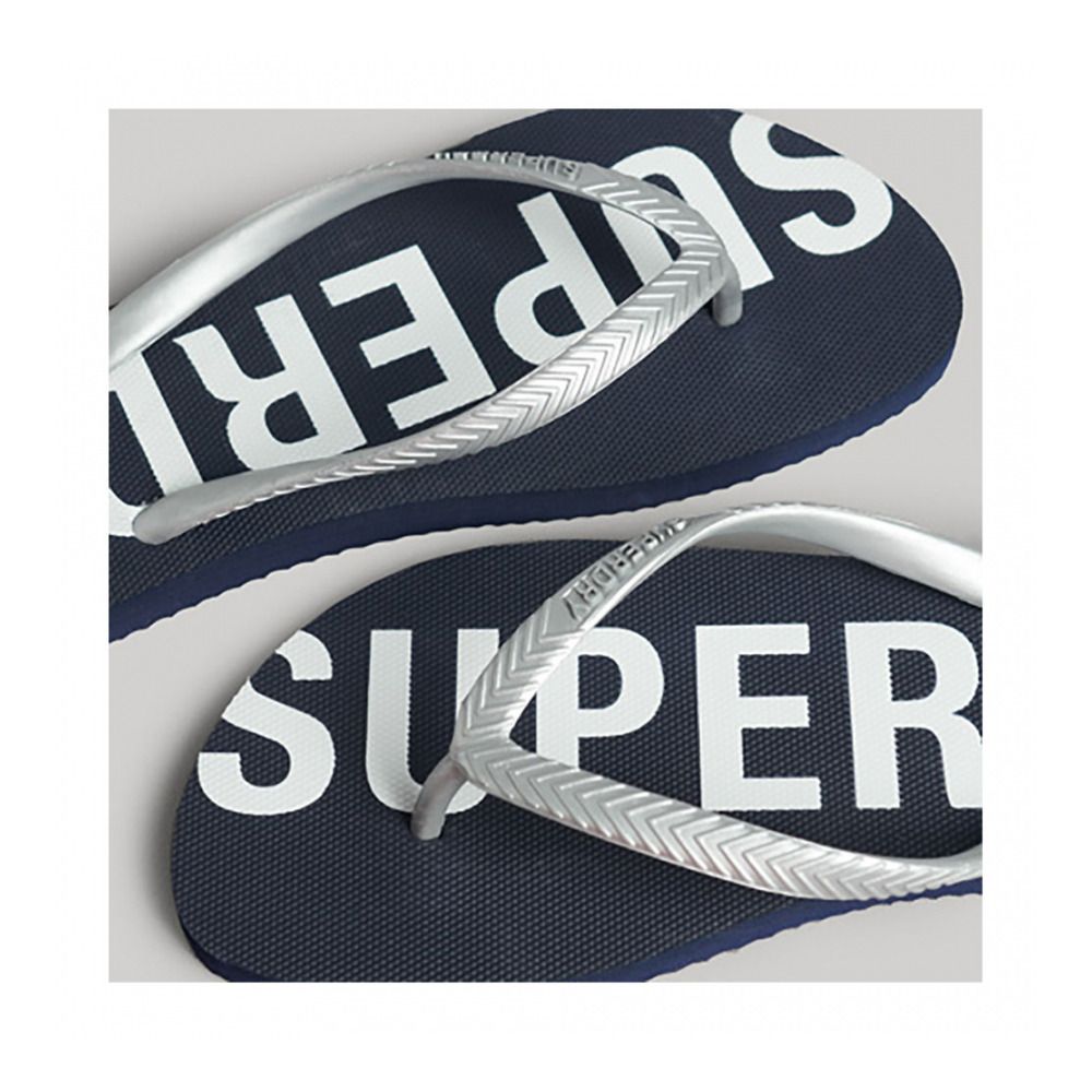 Superdry CODE CORE SPORT FLIP FLOP - Tongs Femme eclipse navy/metallic silver