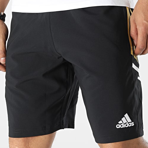 Short Jogging A Bandes Juventus H56708 Noir