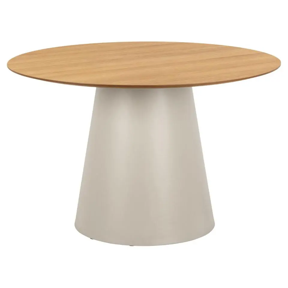 Eettafel Naturel/Grijs Rond - 20x120x75cm - Skagen