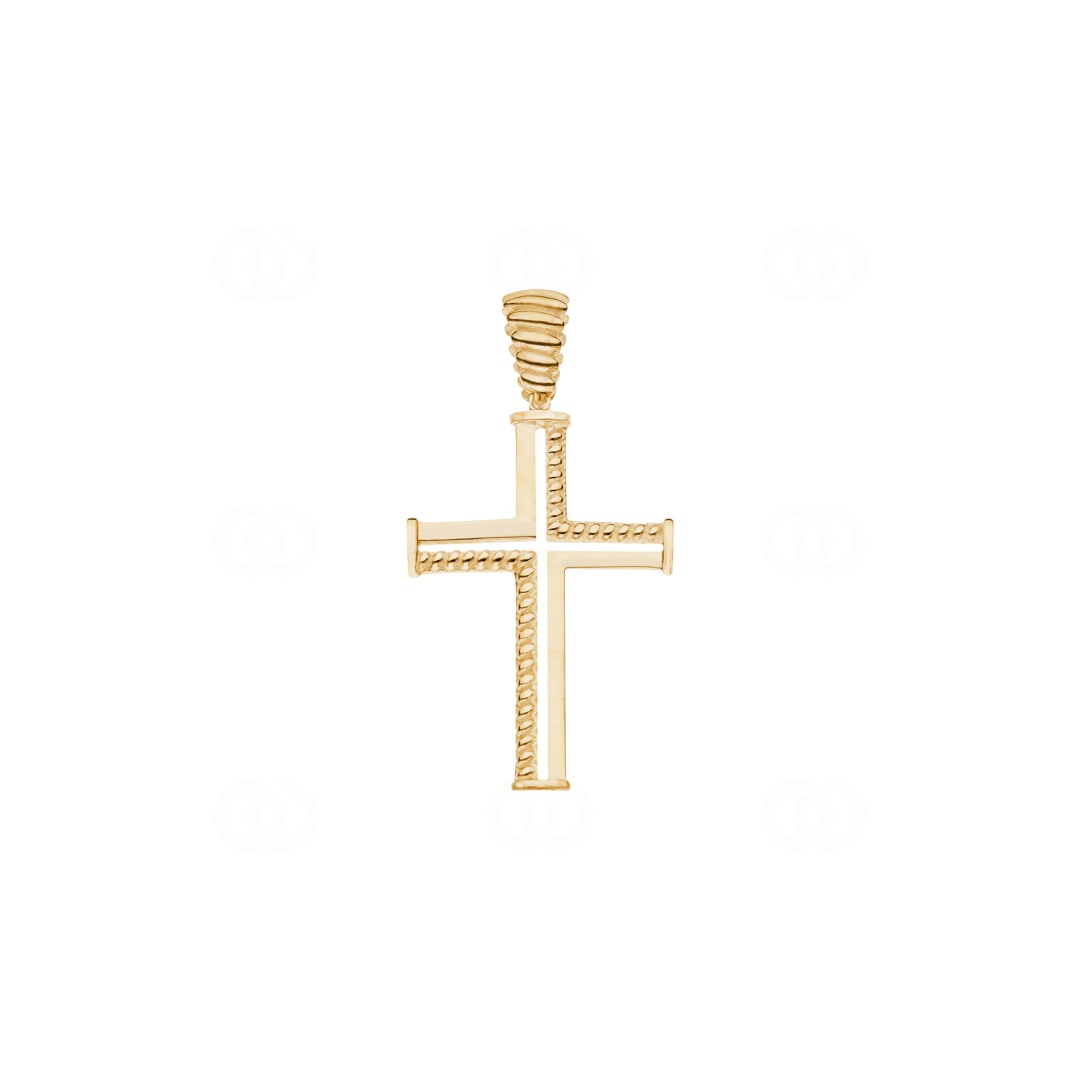 Kreuzanhänger 750/18 K Gelbgold 30 x 19mm