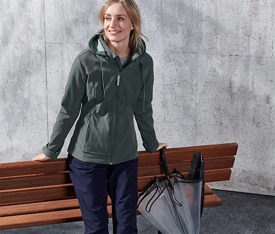 Softshell-Jacke, dunkelgrün