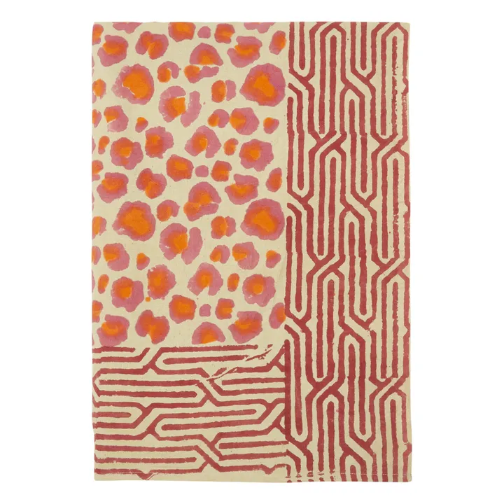 Doing Goods Plaid Léopard rose et totebag en coton | Rose