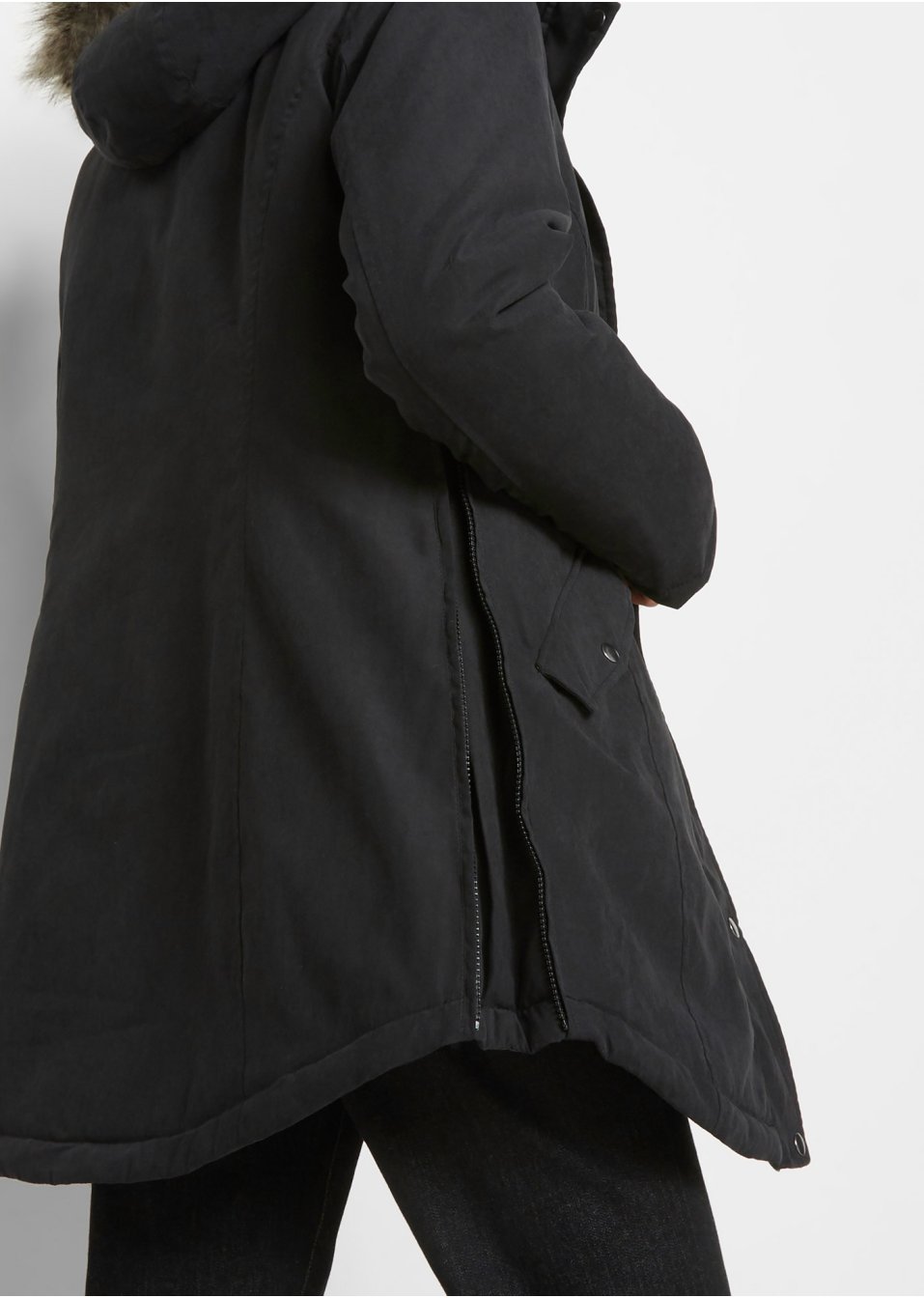 Parka avec bordure synthétique sur la capuche