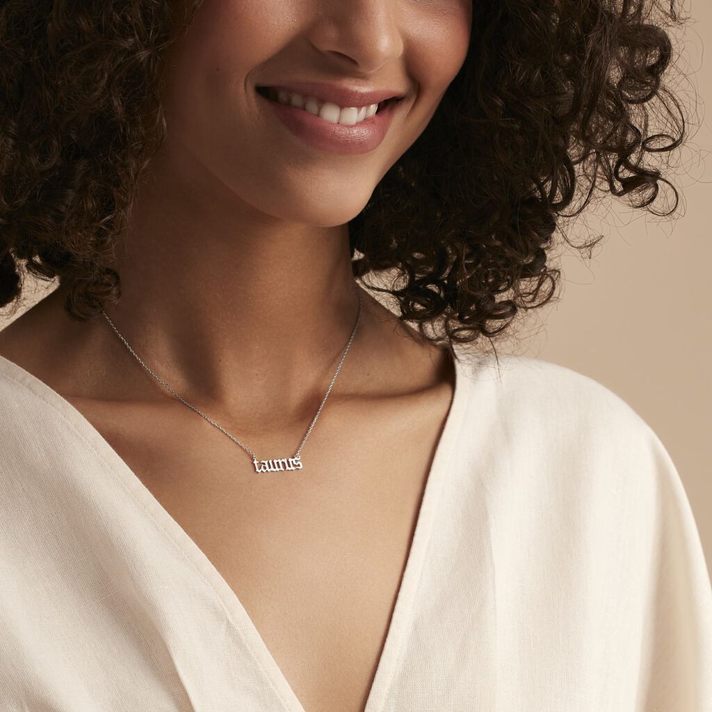Collier Argent Blanc Astro