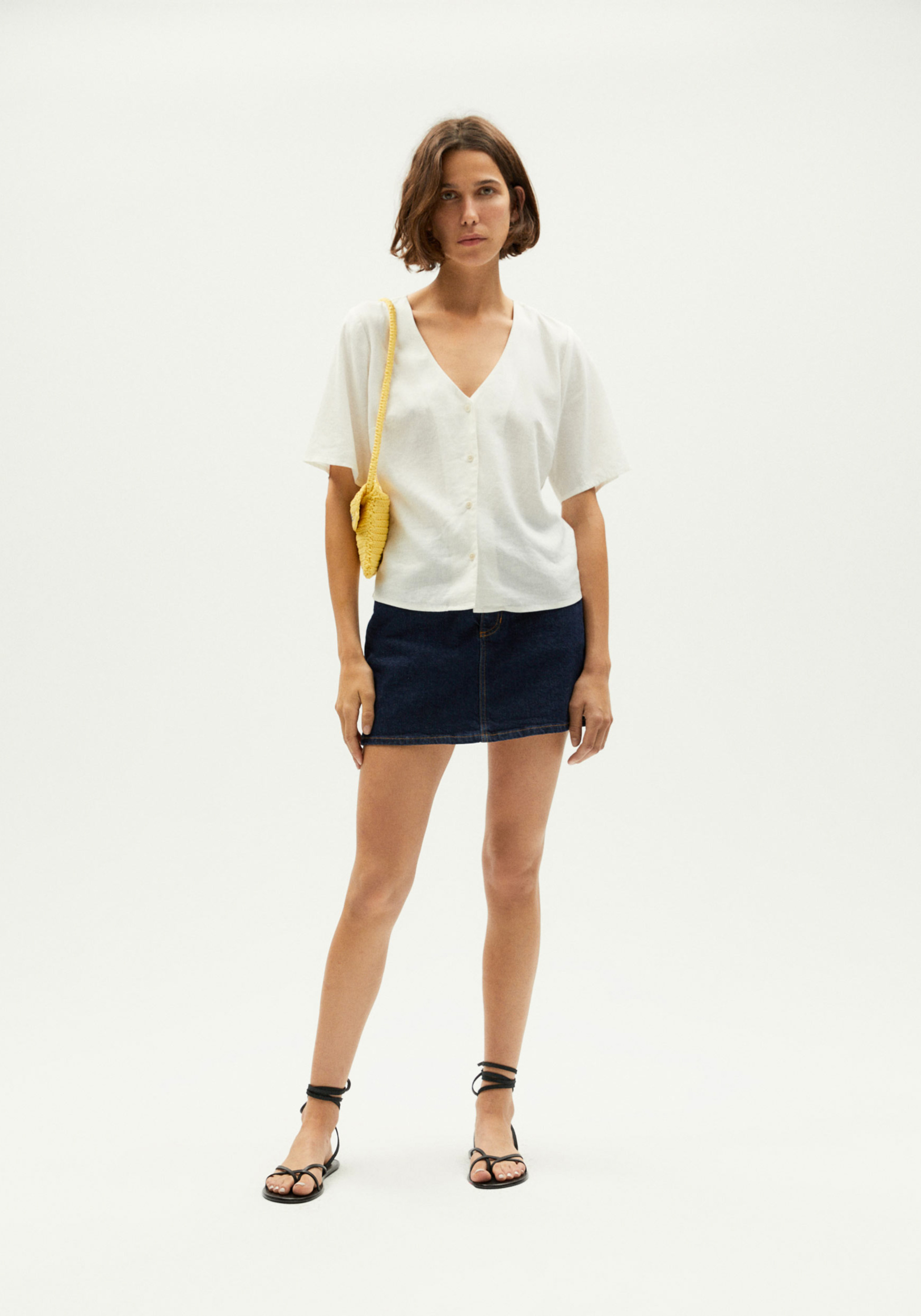 Thinking Mu Bluse Libelula Hemp White