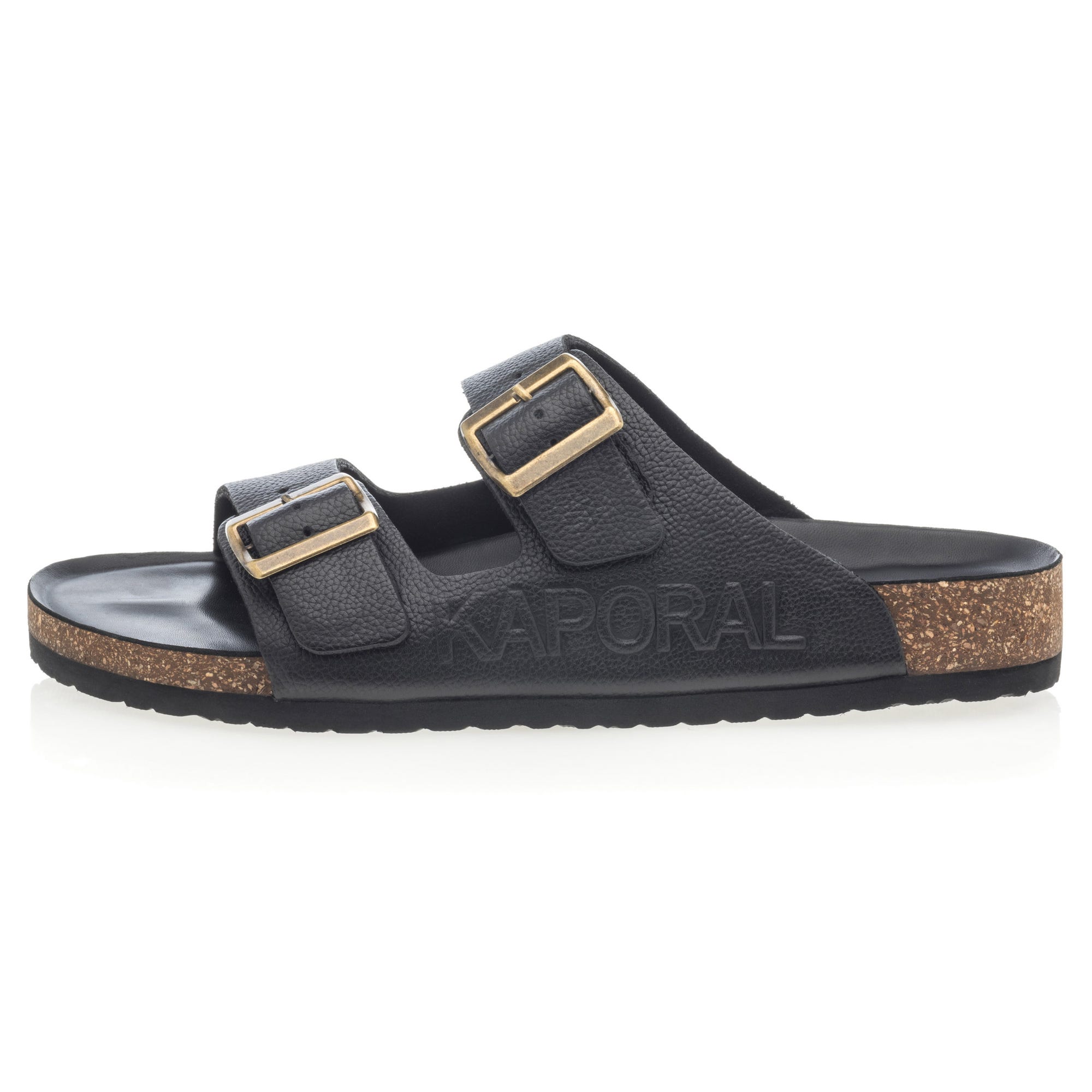Mules Homme en cuir noir