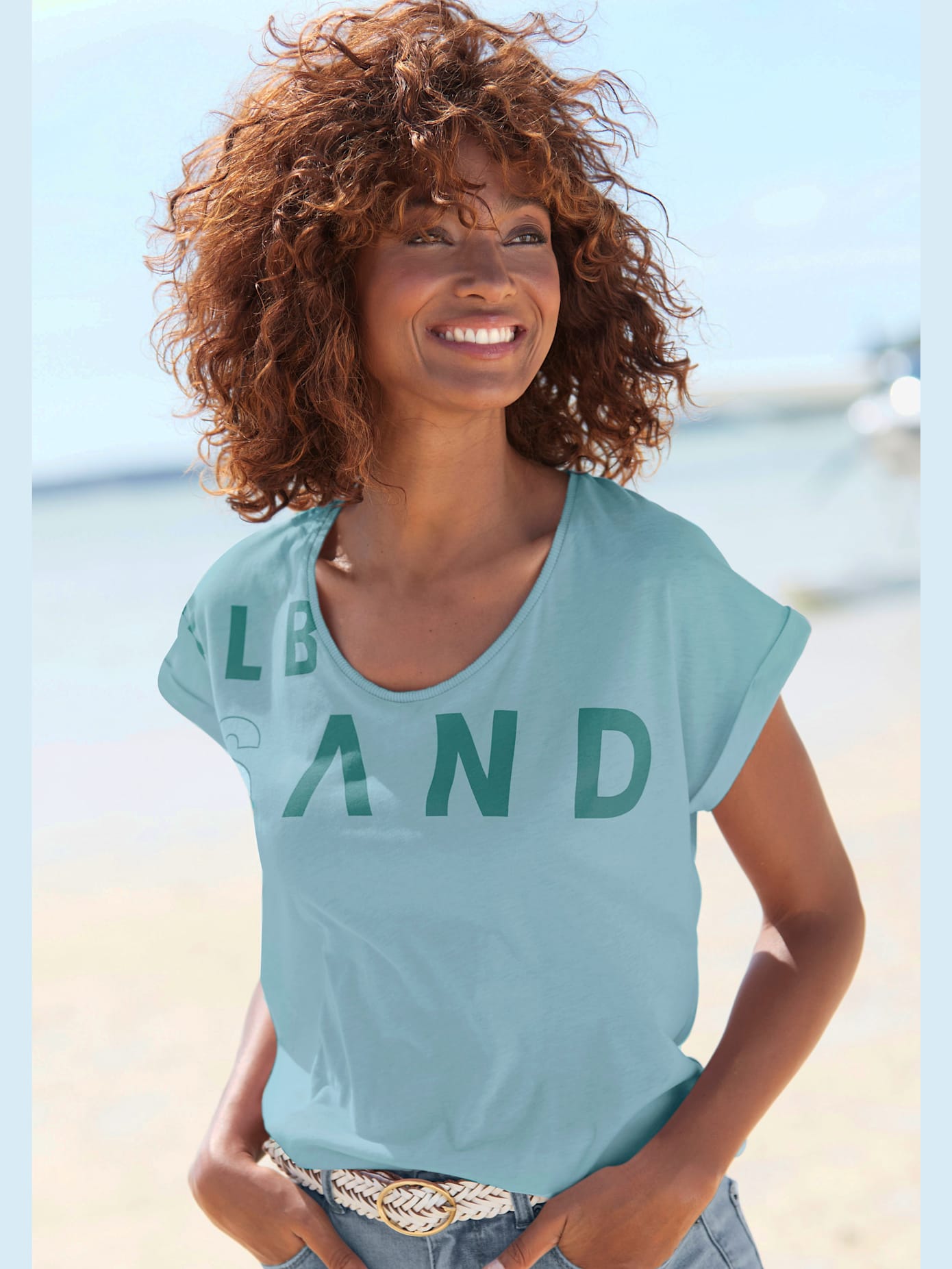 T-shirt encolure côtelée