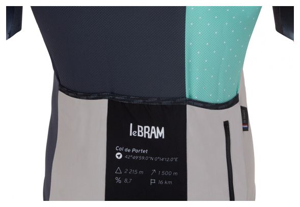 Maillot Manches Courtes LeBram Portet Noir Coupe Ajustée