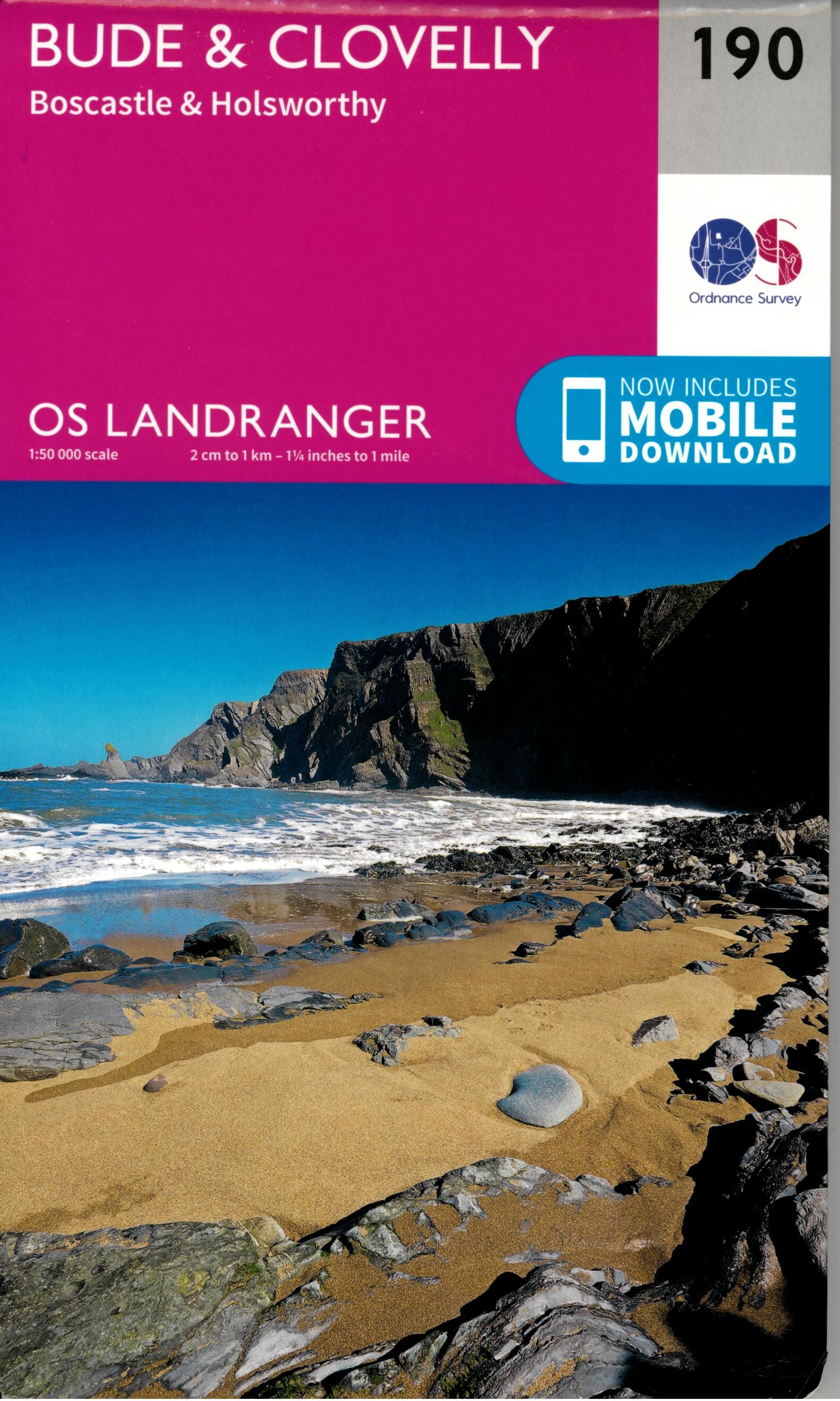 ORDNANCE SURVEY - 190 GB BUDE CLOVELLY 1 50 000