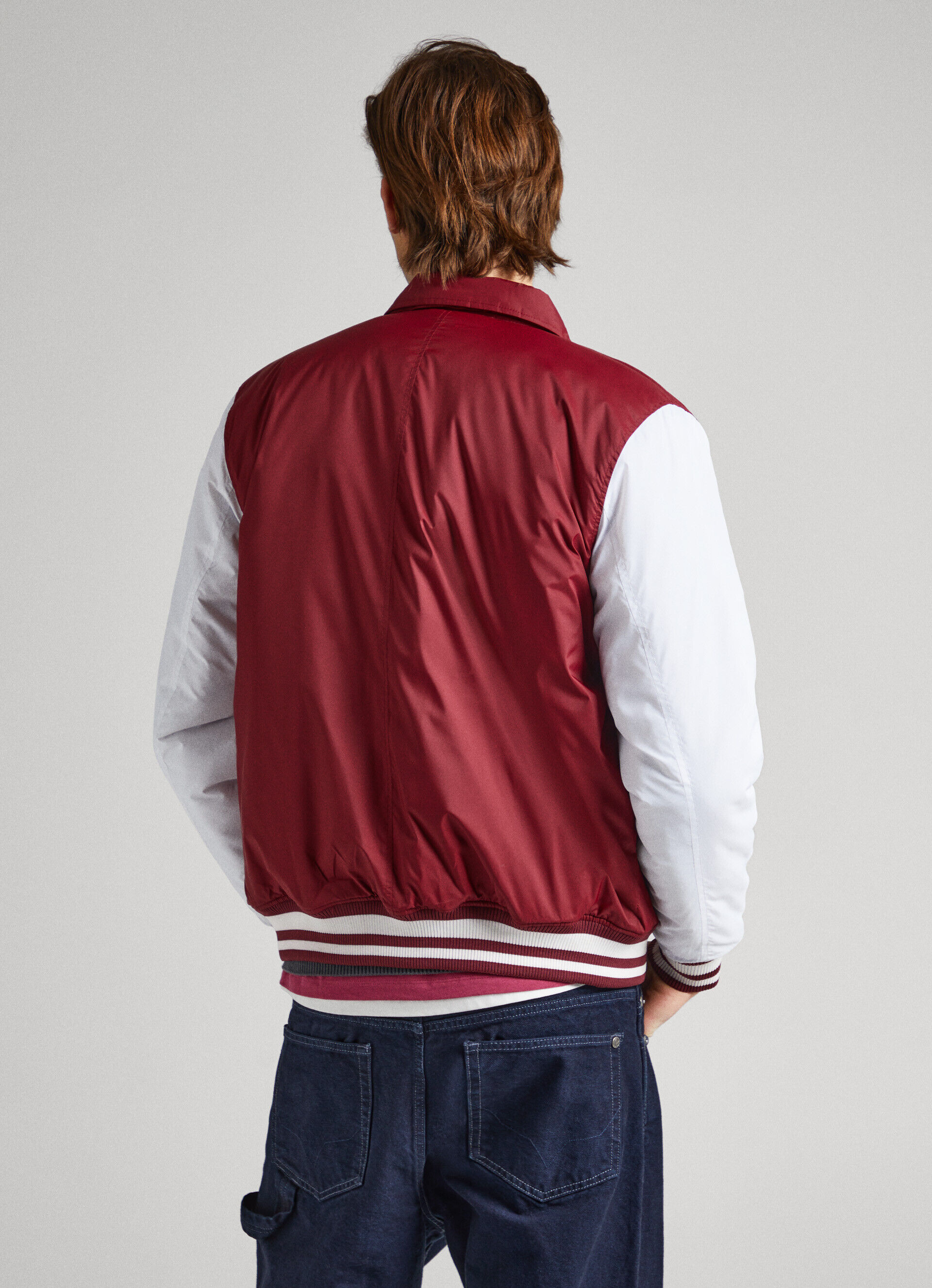 JAQUETA BOMBER ESCOLAR - vermelho borgonha