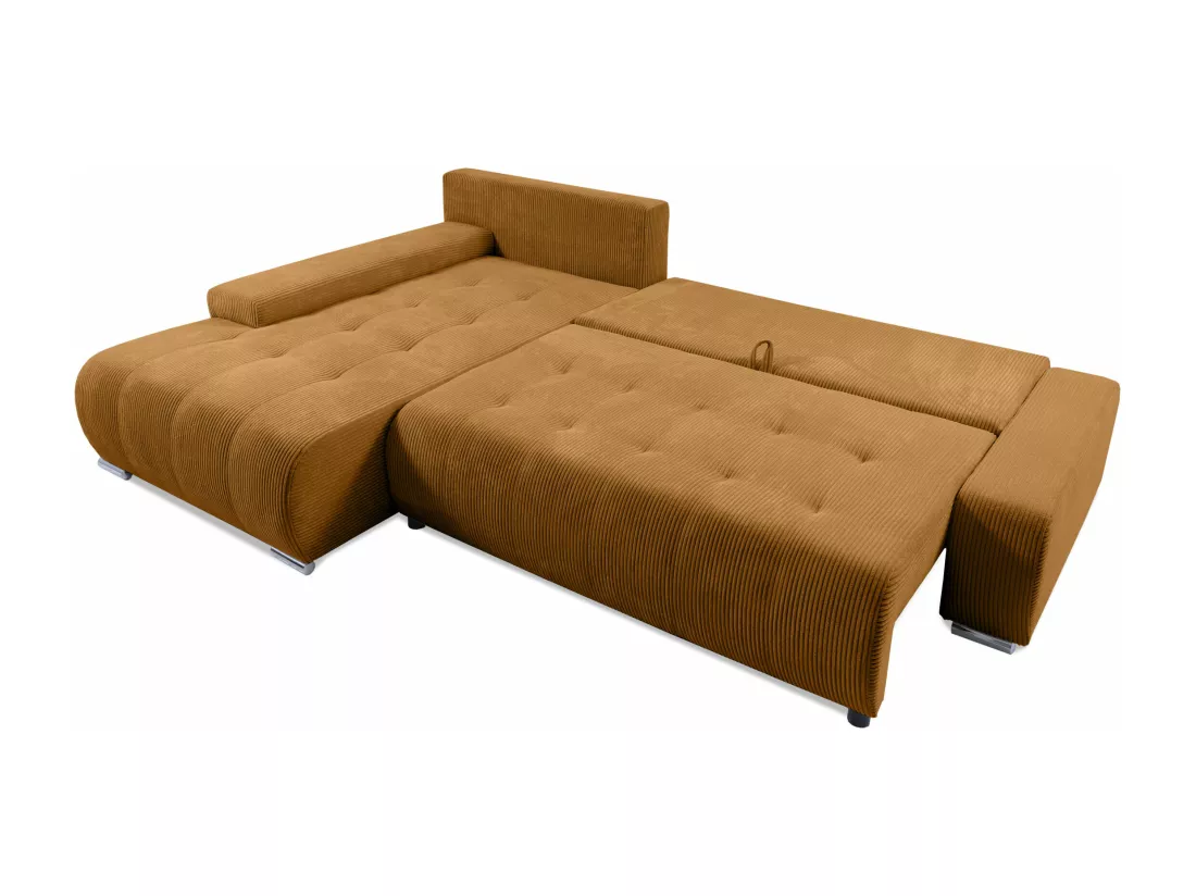 CANAPÉ D'ANGLE avec coffre de rangement Tragel L, marron