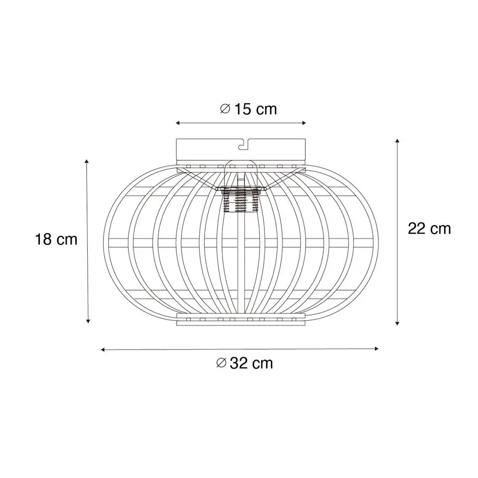 Qazqa plafondlampen amira crème e27