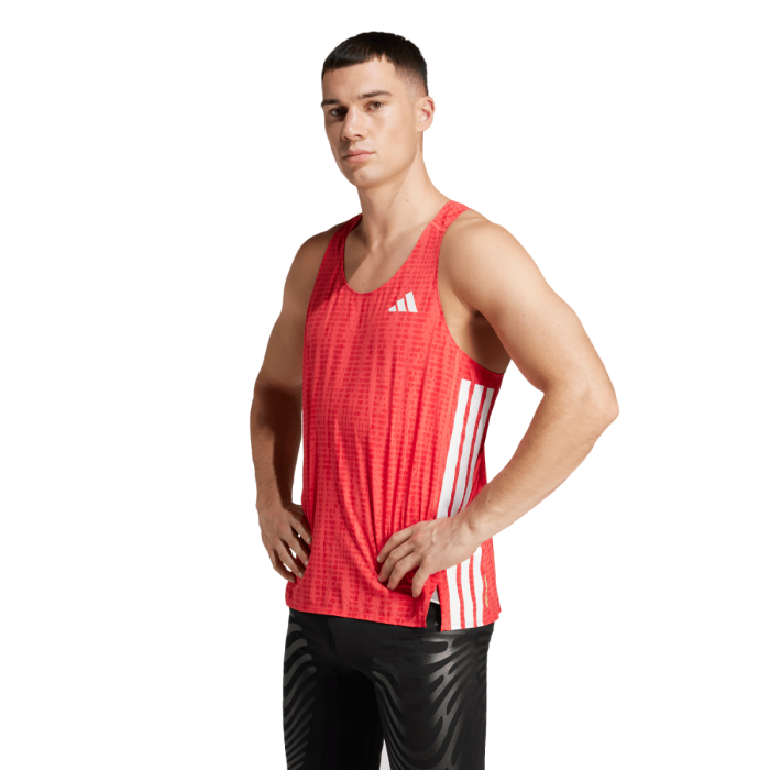 adidas Herre Singletter Adizero Singlet Rød