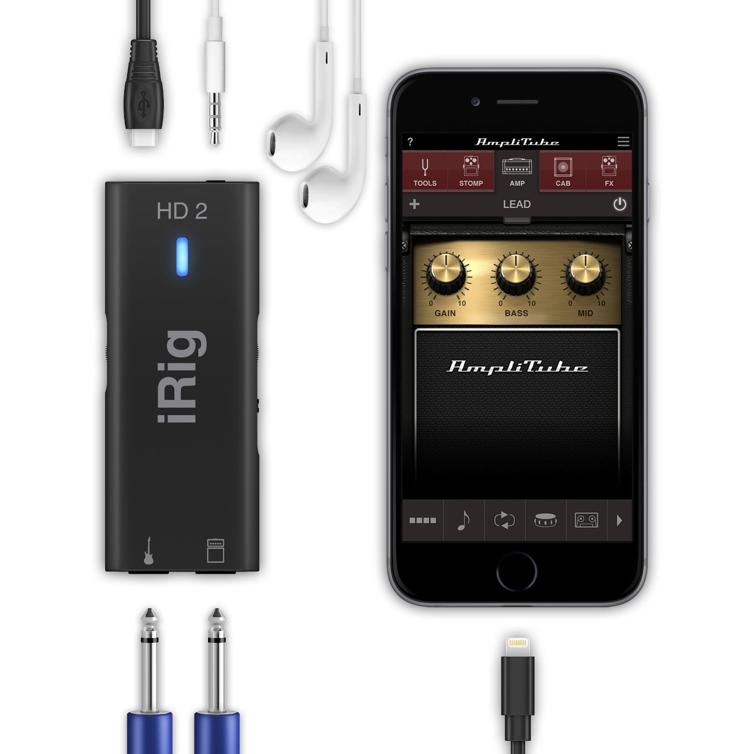 IK Multimedia iRig HD 2 gitaar interface voor PC, Mac en iOS