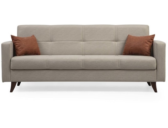CONCEPT1 - Canapé lit Polya 3 places beige 205 x 75 x h86