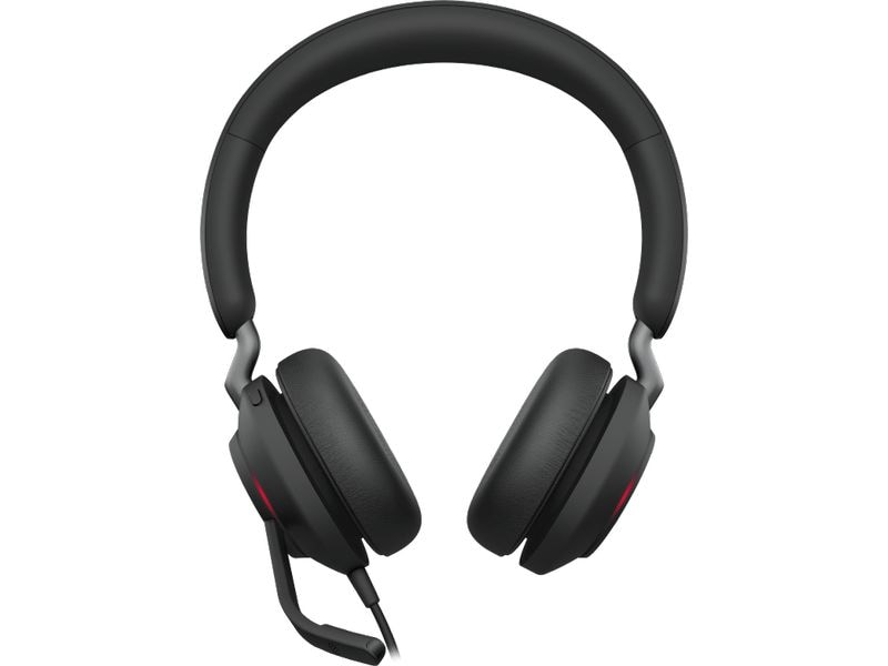Jabra Headset Evolve2 40 SE Duo UC USB C/A Headset mit passiver Geräuschisolierung und einem Noise-Cancelling-Mikrofon