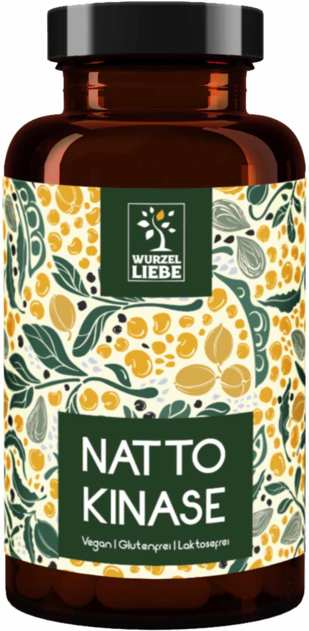 WURZELLIEBE Nattokinase 100 mg & 20.000 FU/g 240 vegane Kapseln