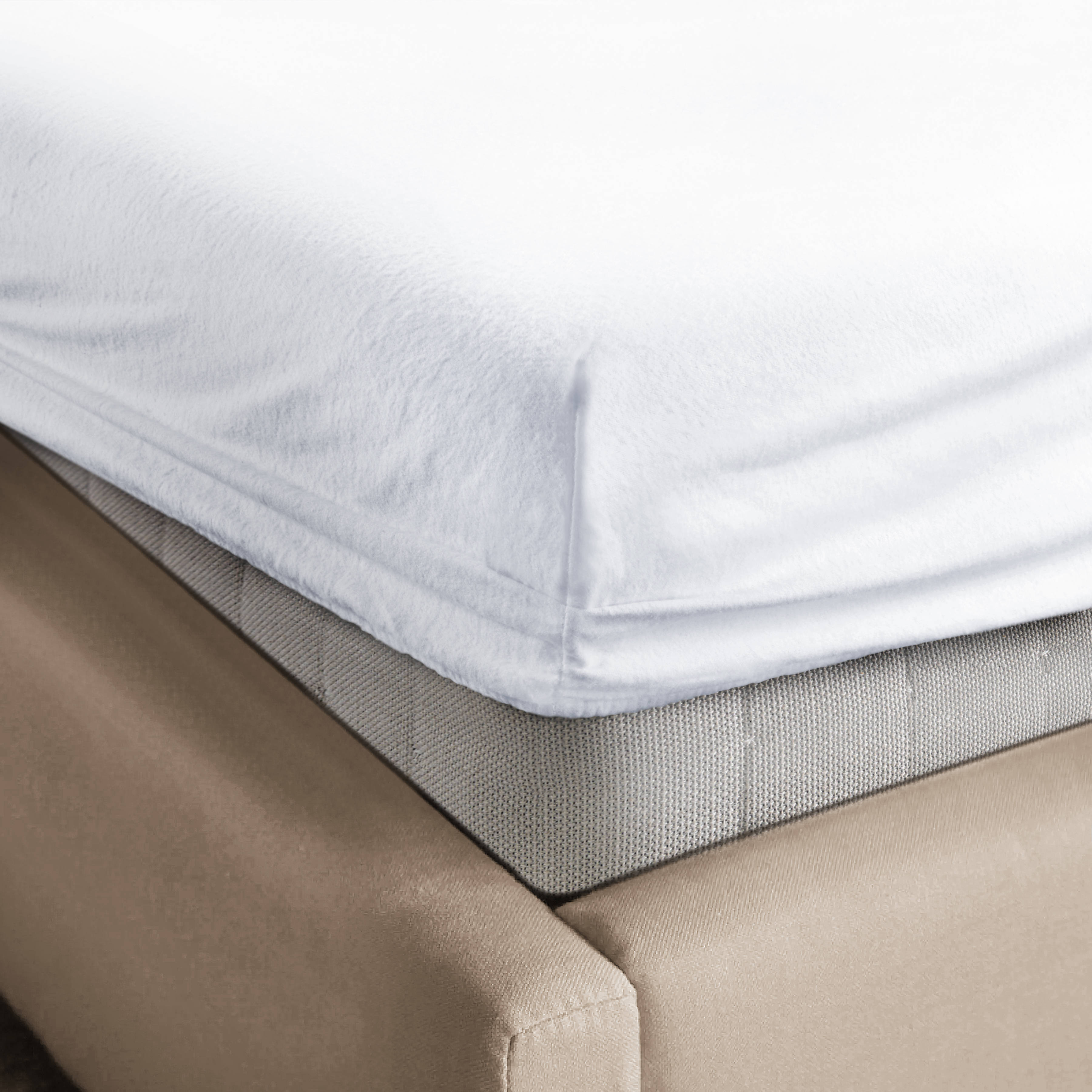 NOUS Living flanellen hoeslaken - wit