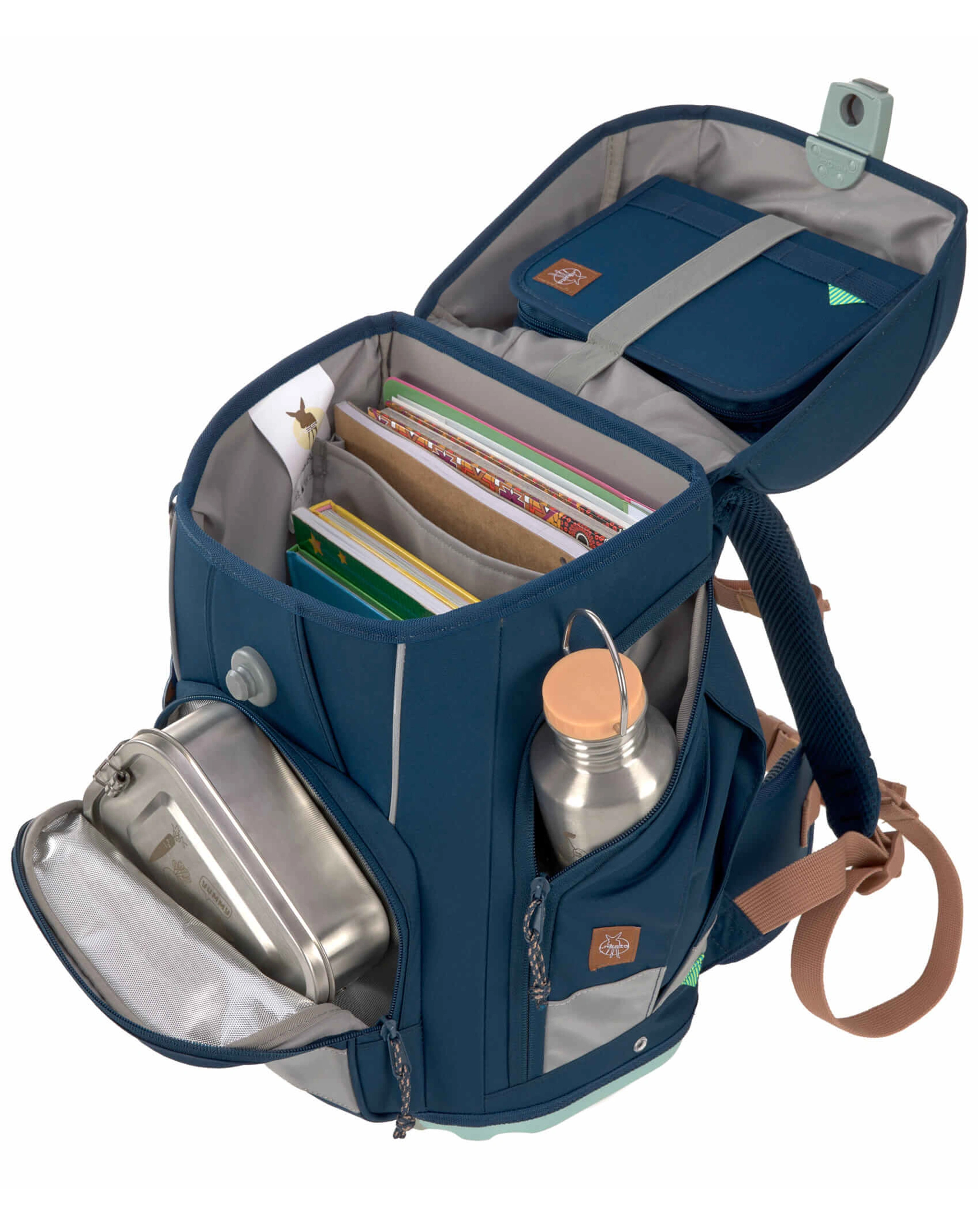 Schulranzen-Set BOXY UNIQUE (30x25x42) 7-teilig in navy