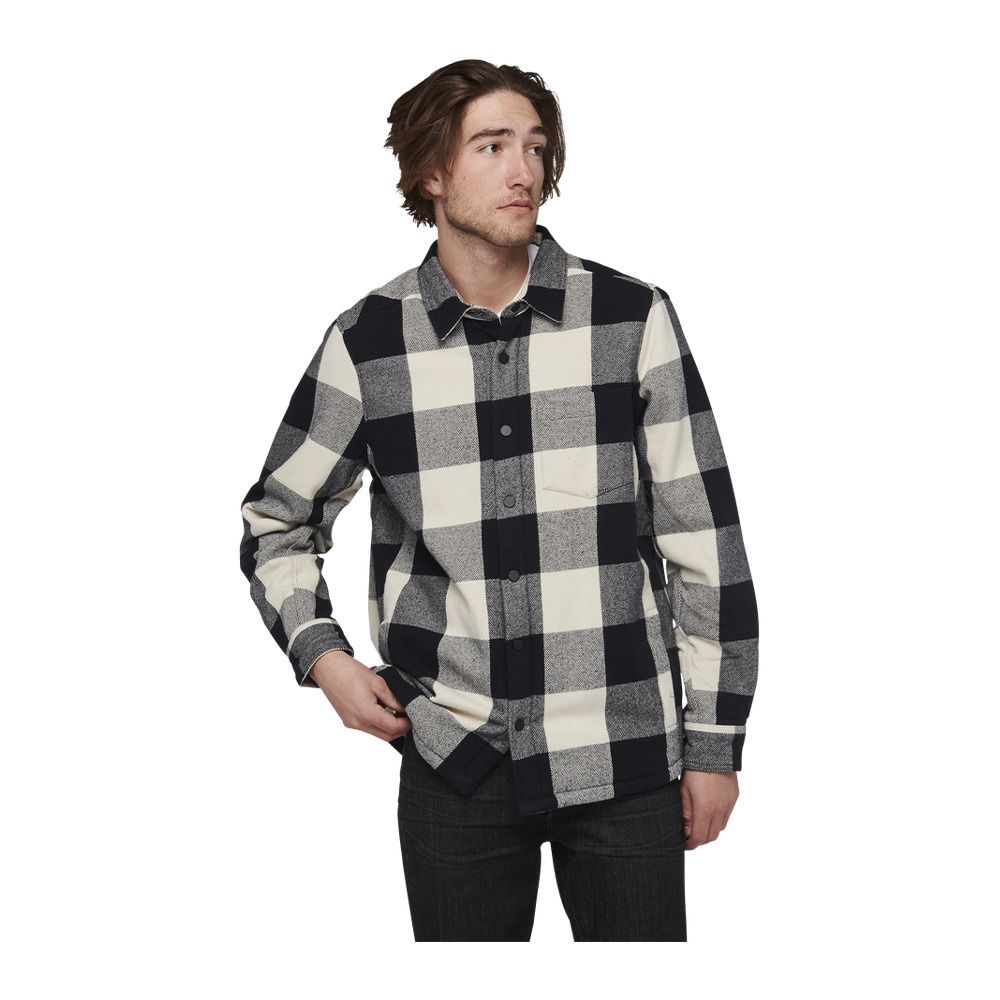 Black Diamond PROJECT LINED FLANNEL - Chemise Homme black/off white plaid