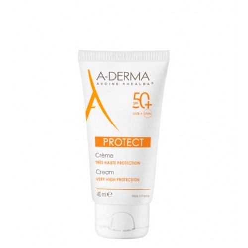 A-Derma Protect Creme solar rosto SPF50  pele frágil ao sol 40ml