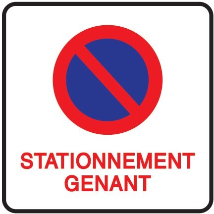 Rouleau d'Étiquettes - Stationnement gênant - 75 x 75 mm - 250 ex