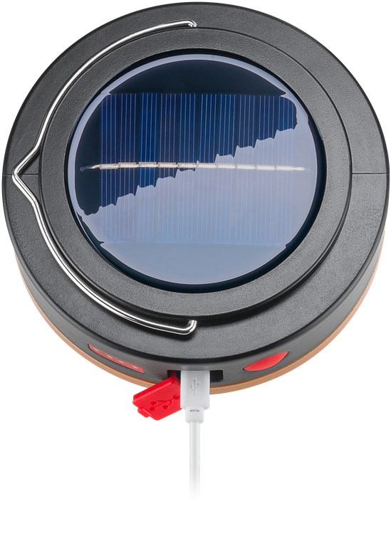 2000mAh LED Solar Camping Lampe USB Outdoor Laterne mit Powerbank Funktion   Fernbedienung - Weiss